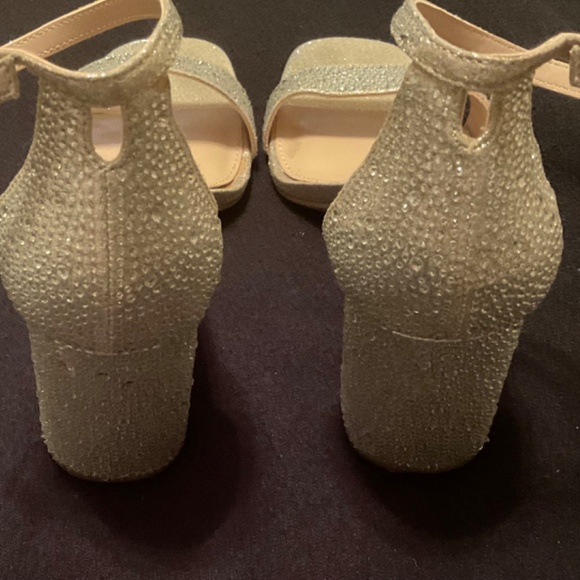 Kelly & Katie Crystal Embellished Sling Back Ankle Strap Shoe - Picture 4 of 7